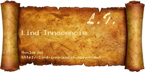Lind Innocencia névjegykártya